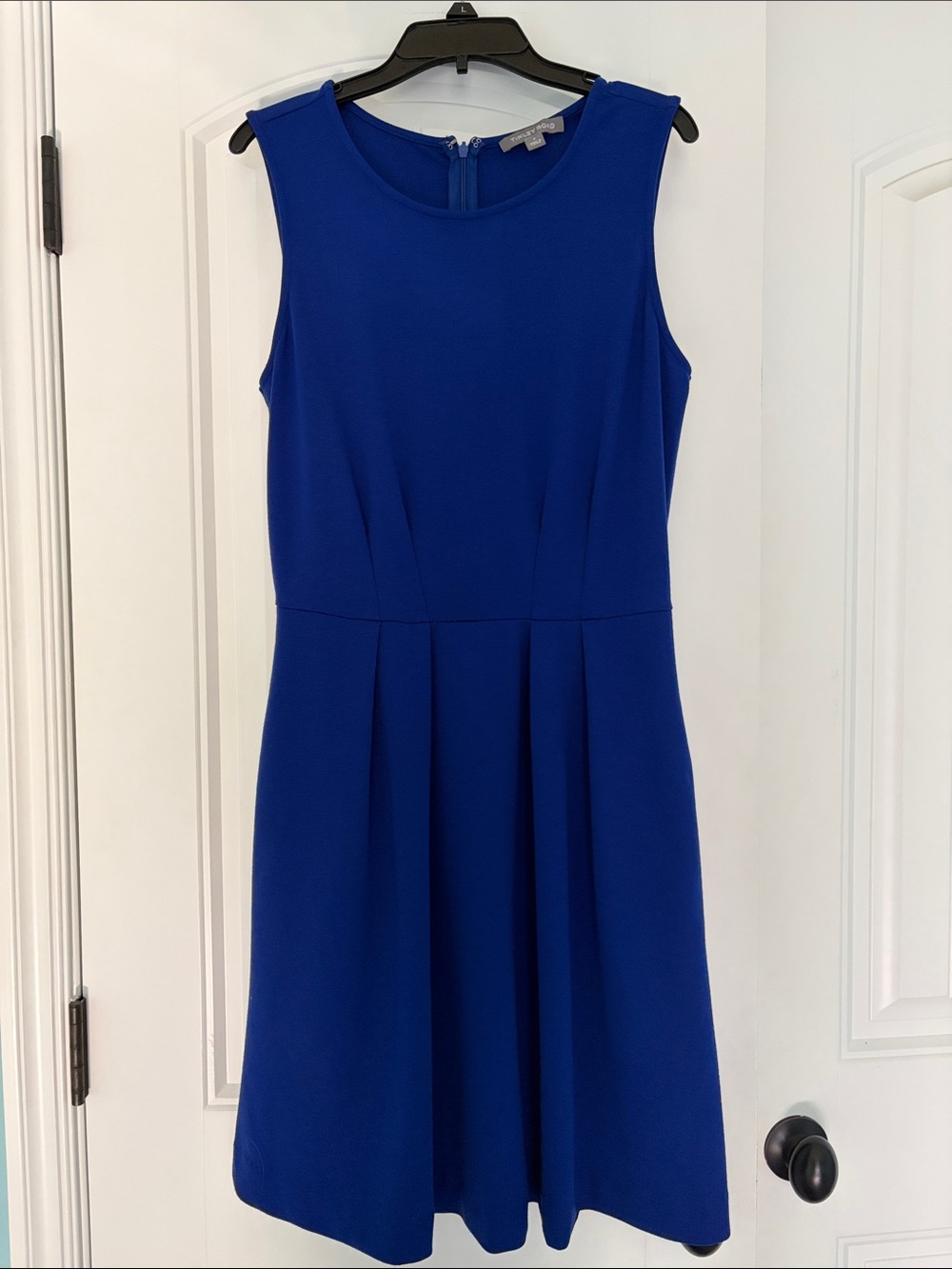 Tinley Road sleeveless dress blue S small zipper pockets